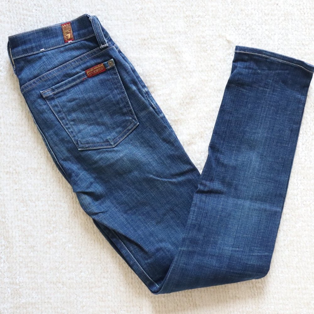 7 for All Mankind Slim Cigarette Skinny Jean Mid Rise 23
